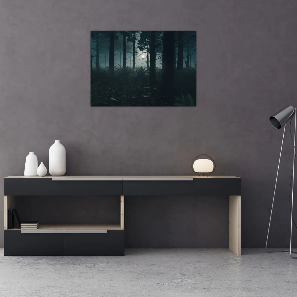 Obraz - Paproć w świetle księżyca (70x50 cm)