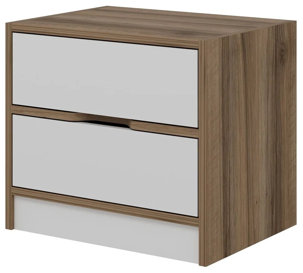 Stolik nocny Elina Walnut White