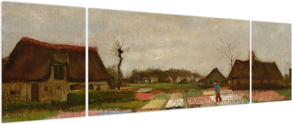 Obraz - Vincent van Gogh, Flower Beds in Holland, reprodukcje (170x50 cm)