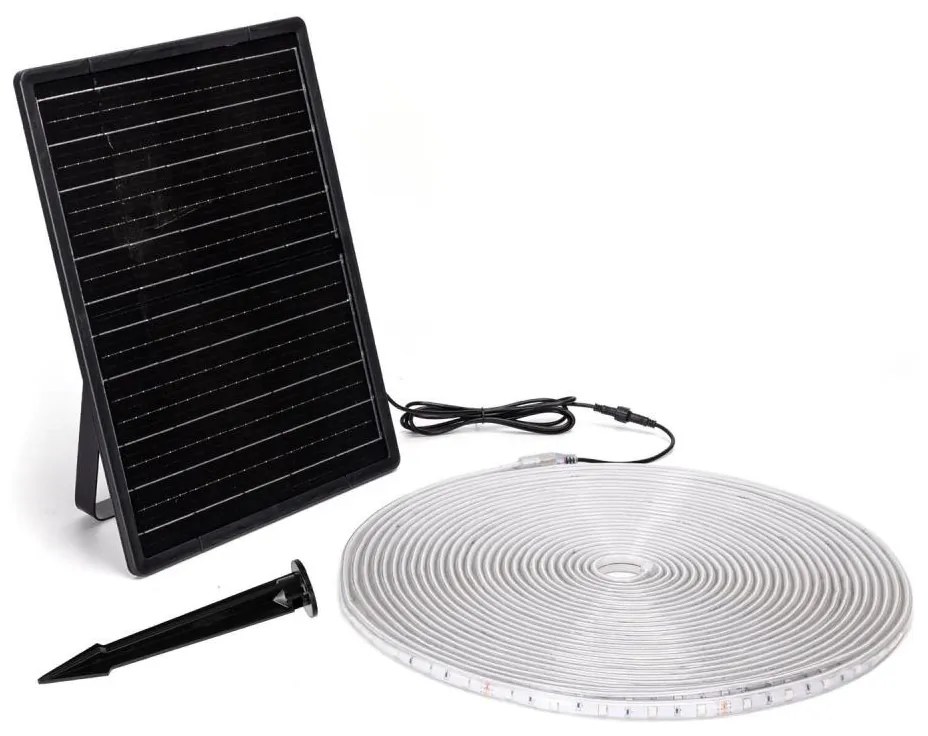 Aigostar - LED RGB 20W/3,2V solarny pasek 20m IP65 z pilotem