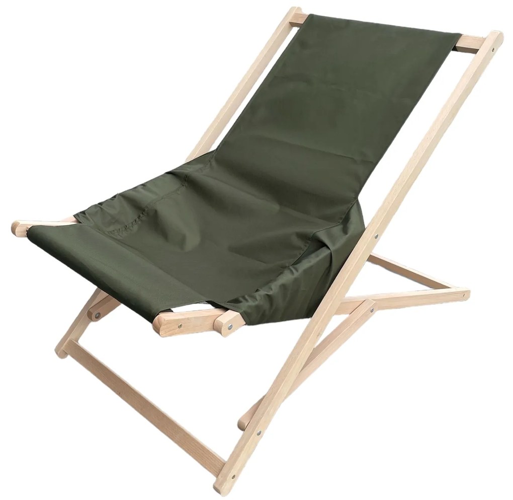 Leżak ogrodowy drewniany Gozo Komfort khaki PATIO
