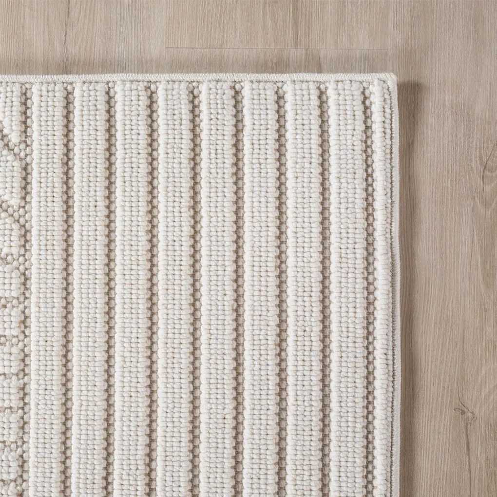 Dywan nowoczesny 3D Helix Geometria kremowy 80 cm x 150 cm