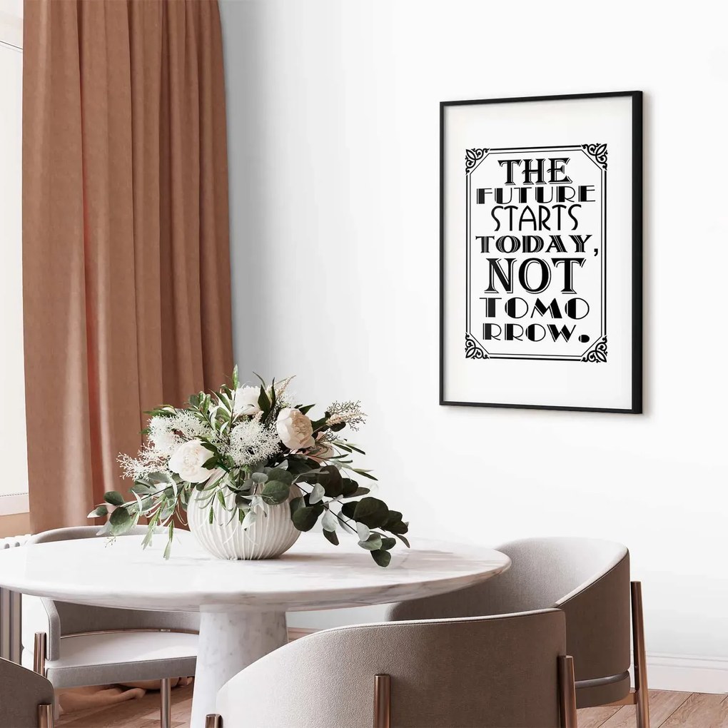 Plakat Future 60x90 cm z ramą czarną z marginesem ARTGEIST B