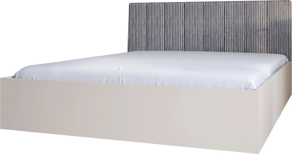 Kaszmirowe łóżko z tapicerowanym zagłówkiem 120x200 G7-N11