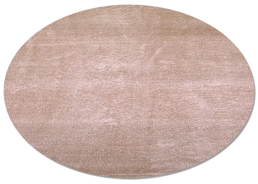 Dywan pluszowy Catwalk beżowy 120 cm x 120 cm koło