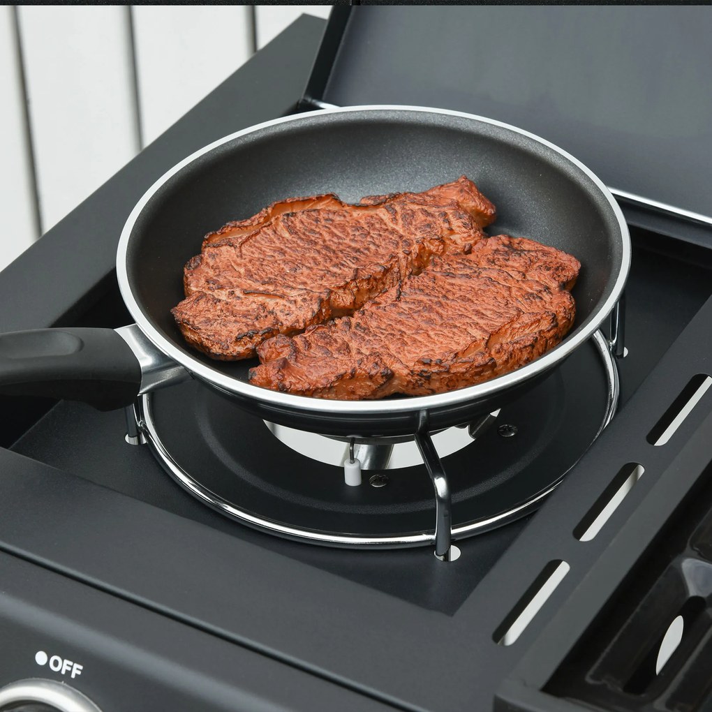 Outsunny grill gazowy przenośny mały średni duży grill ogrodowy na gaz do ogrodu i na taras | Aosom PL