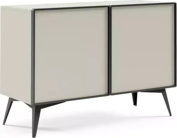 Komoda Mavel 110 cm – nowoczesna komoda do salonu, metalowe nogi, płyta laminowana