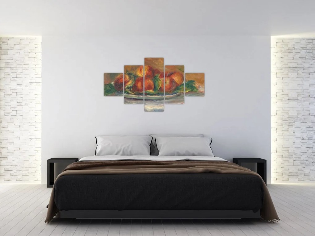 Obraz - Auguste Renoir, Peaches on a  Plate, reprodukcje (125x70 cm)