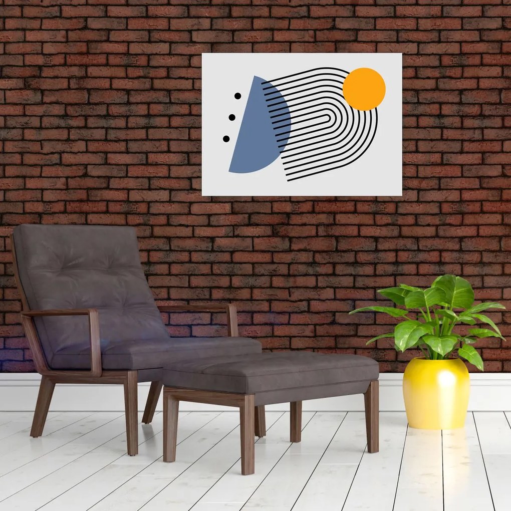 Obraz na szkle - Minimalistyczna abstrakcja N⁰2 (70x50 cm)