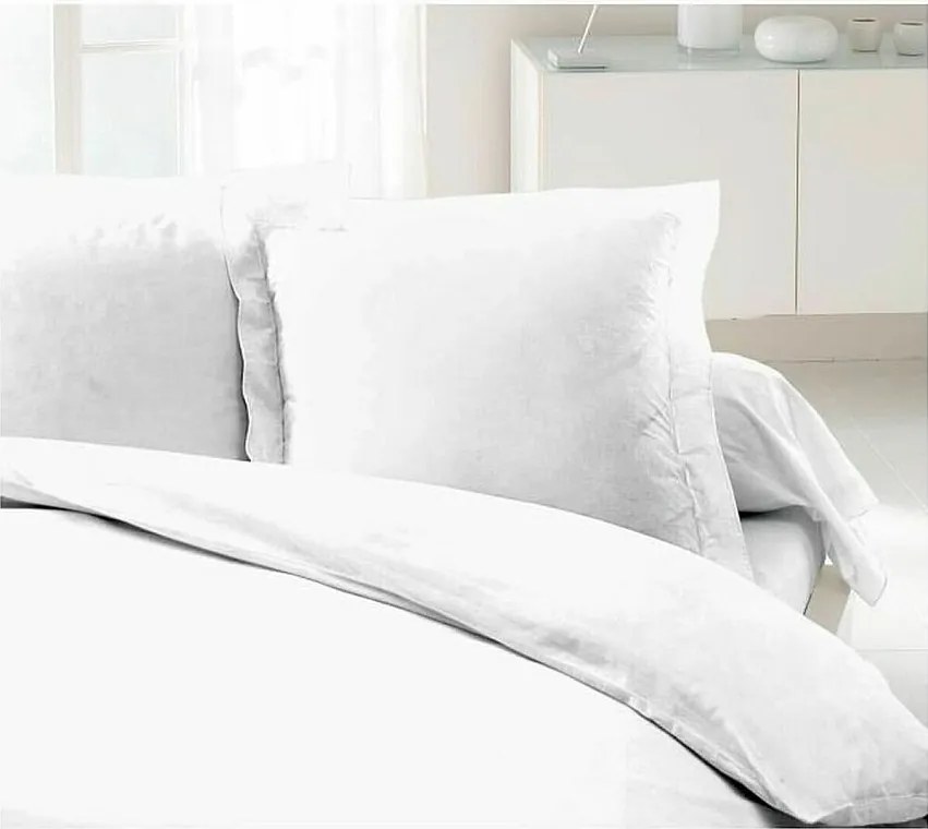 Zestaw 2 Poszewek na Poduszki 100% Bawełna Biały 63x63 cm z Płaskim Brzegiem