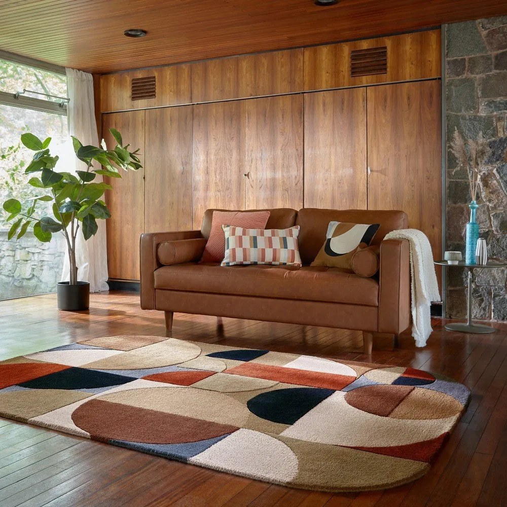 Wełniany dywan tkany ręcznie w kolorze terakoty 200x290 cm Mia Arch – Flair Rugs