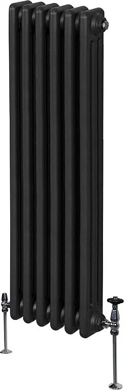 Tradycyjny grzejnik 3-kolumnowy - 1500 x 292 mm - czarny