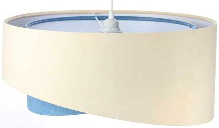 Beżowo-biała skandynawska lampa wisząca - 2X EX998 R0-S88