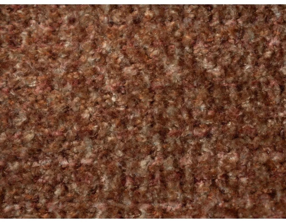 Tapicerowane łóżko dwuosobowe ze stelażem 160x200 cm w kolorze terakoty Makana – Makamii