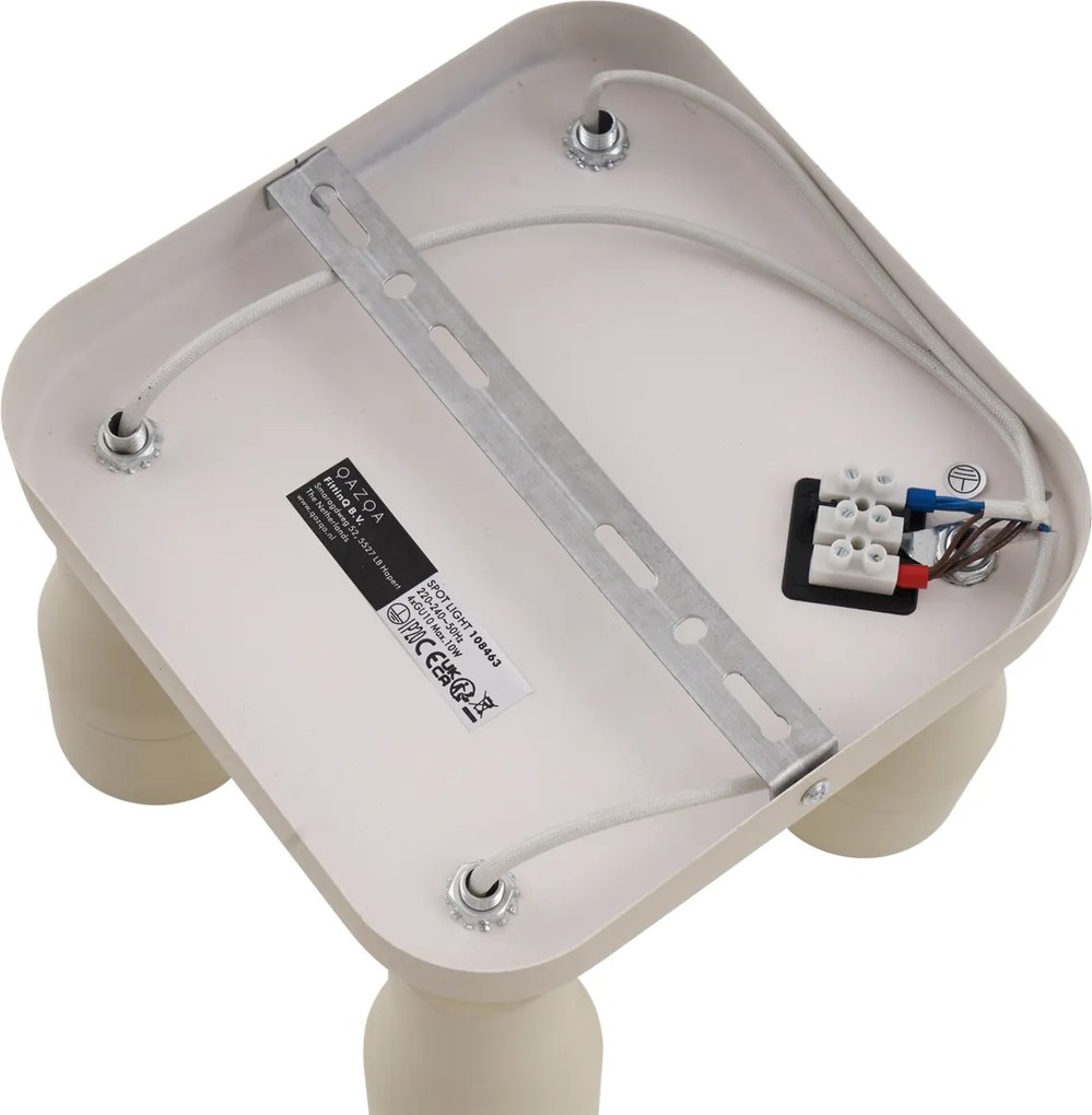 Kwadratowy plafon GU10 beżowy 50 mm 4-punktowy - Stanley