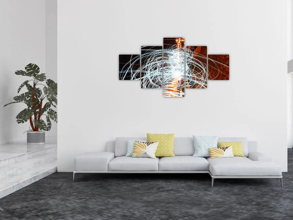 Obraz fal świetlnych (125x70 cm)