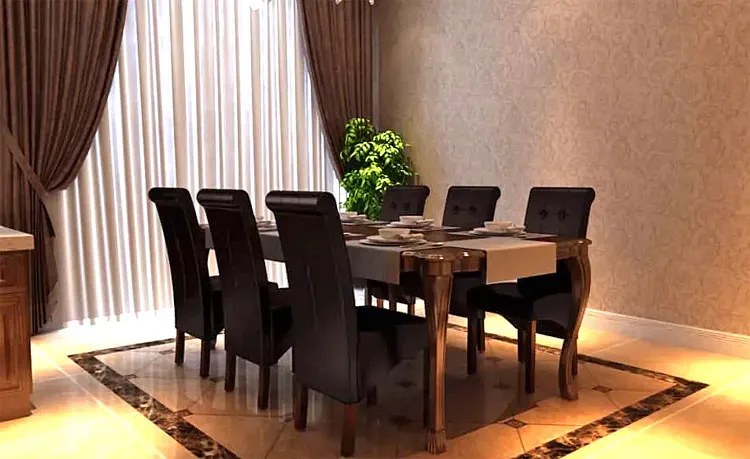 Komplet 6 tapicerowanych krzeseł pikowanych wenge - Akto