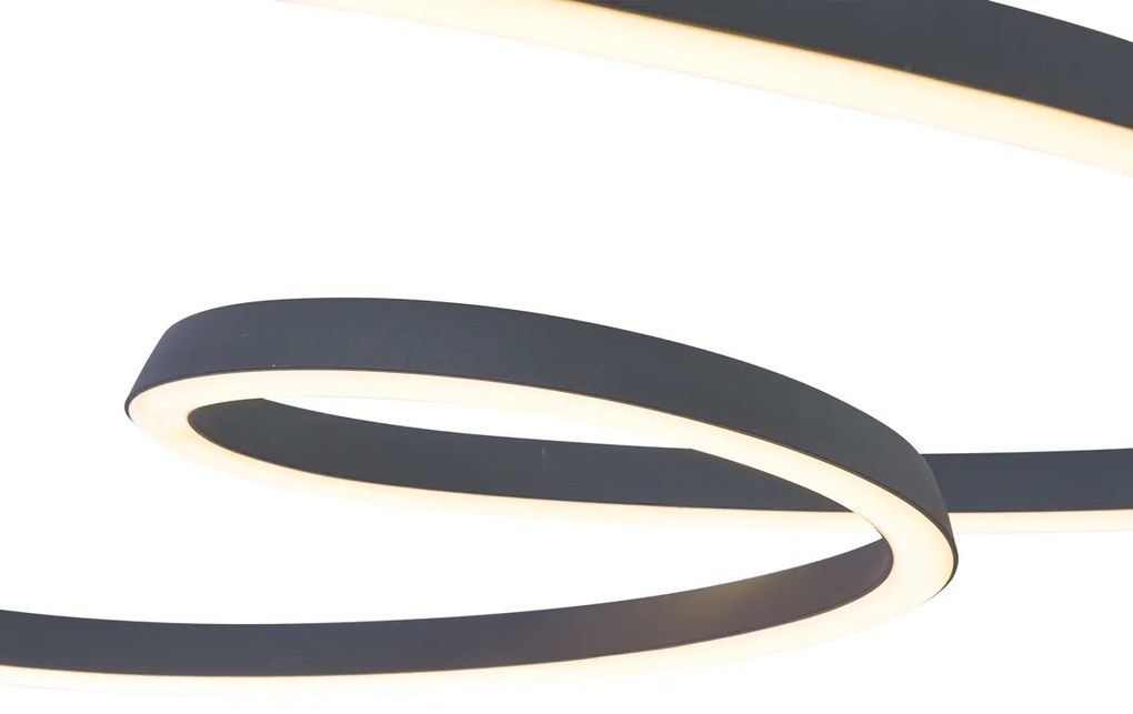 Skandynawska lampa wisząca czarna 72 cm z LED z 3-stopniową regulacją ściemniania - Circuit