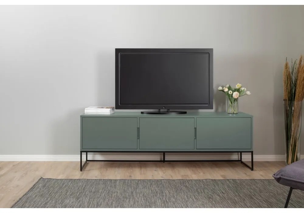 Szarozielona szafka pod TV 177x57 cm Lipp – Tenzo