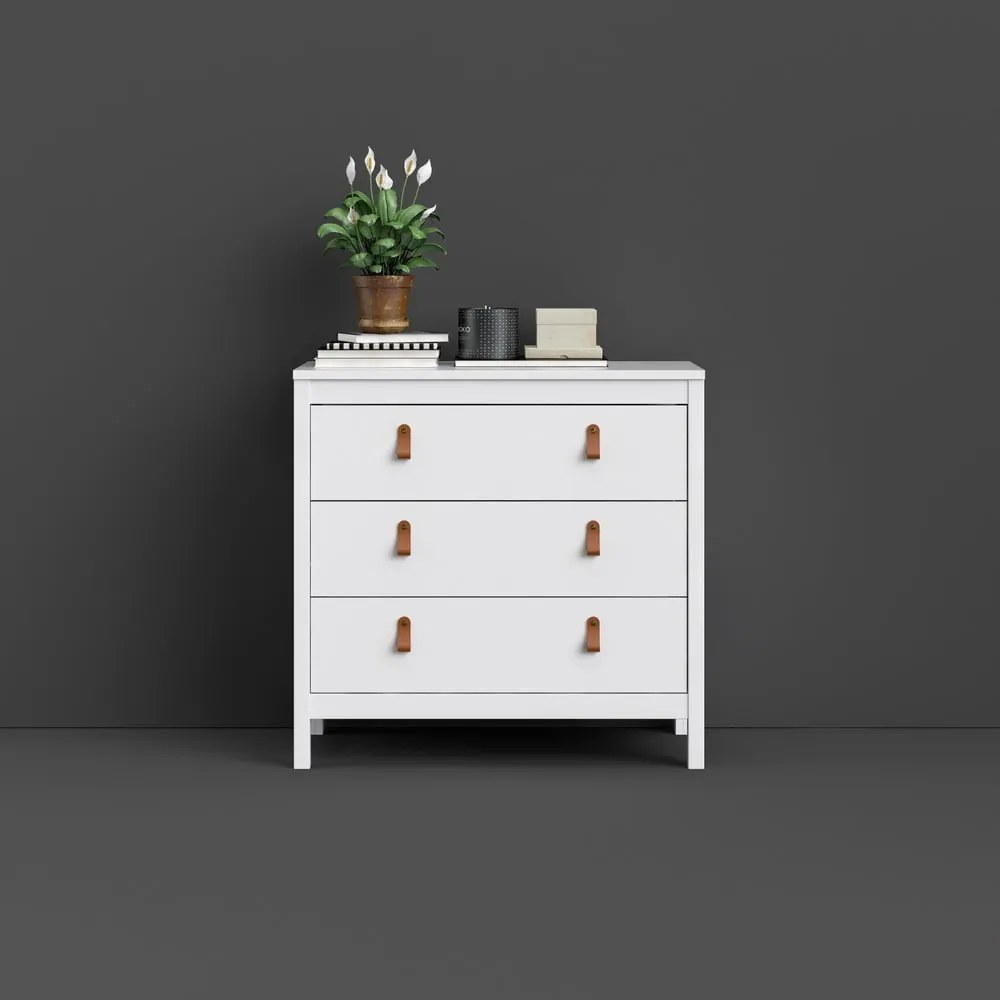 Biała niska komoda 82x80 cm Madrid – Tvilum