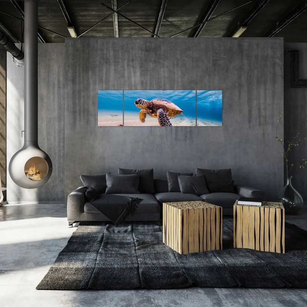 Obraz żółwia w oceanie (170x50 cm)