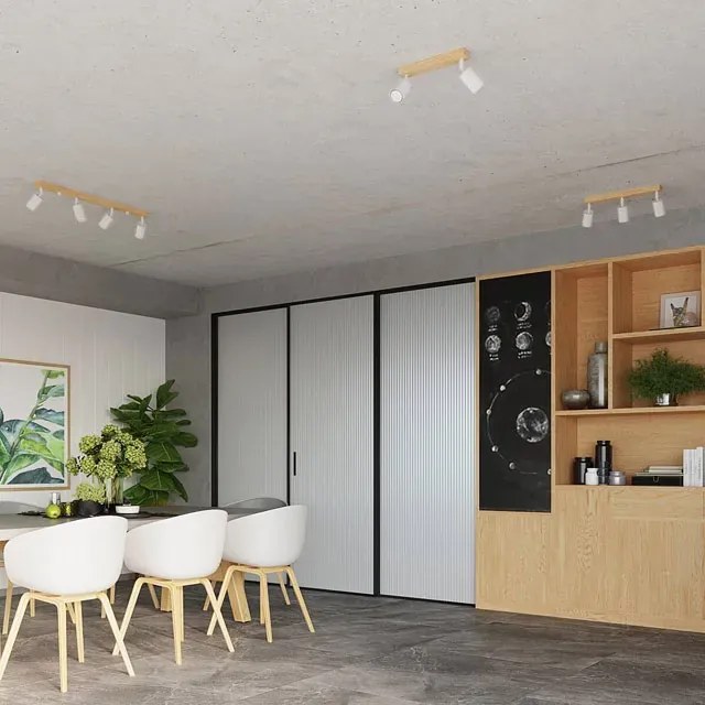 Biały podwójny loftowy plafon L7-E77