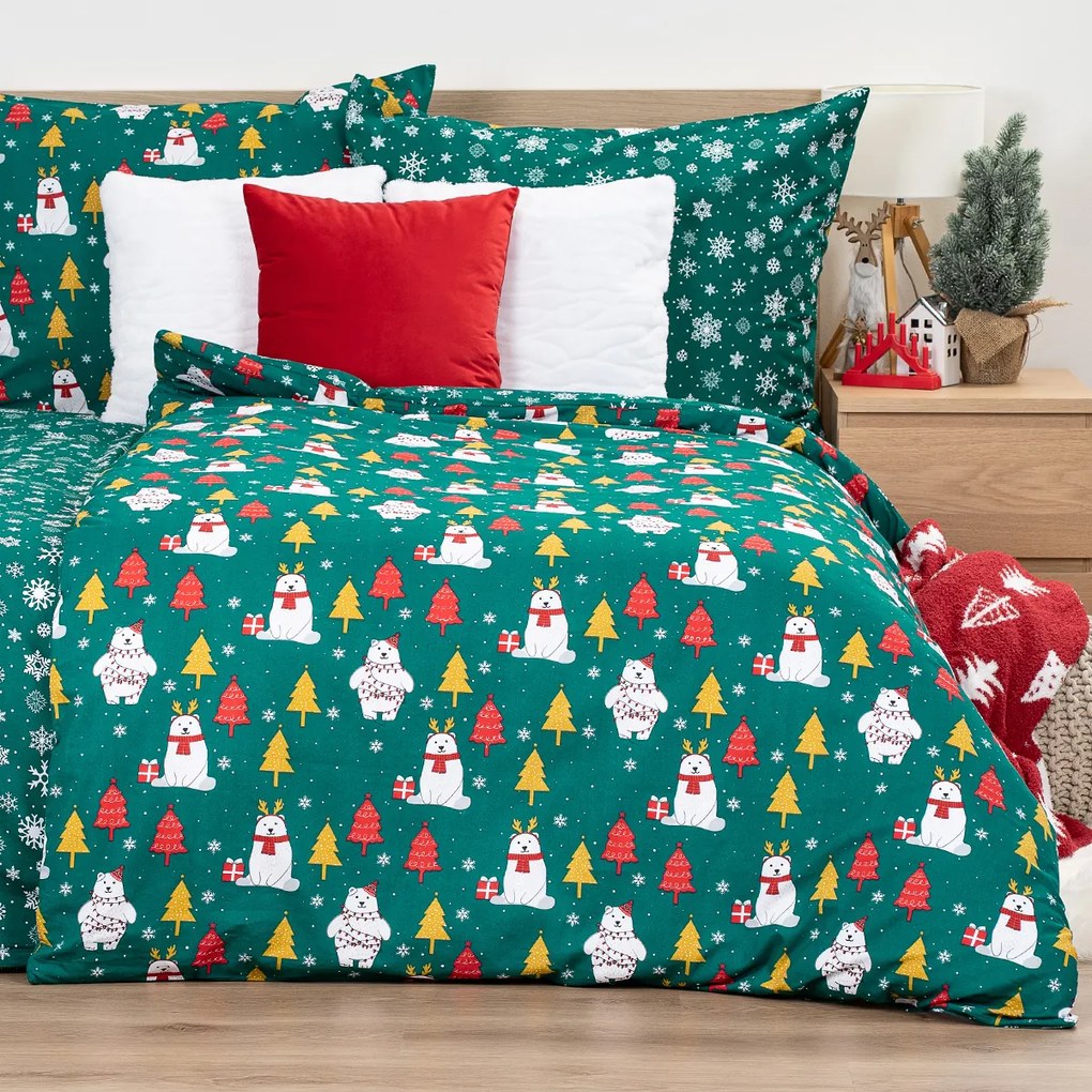 4Home Pościel bawełniana Polar Bear, 140 x 200 cm,70 x 90 cm