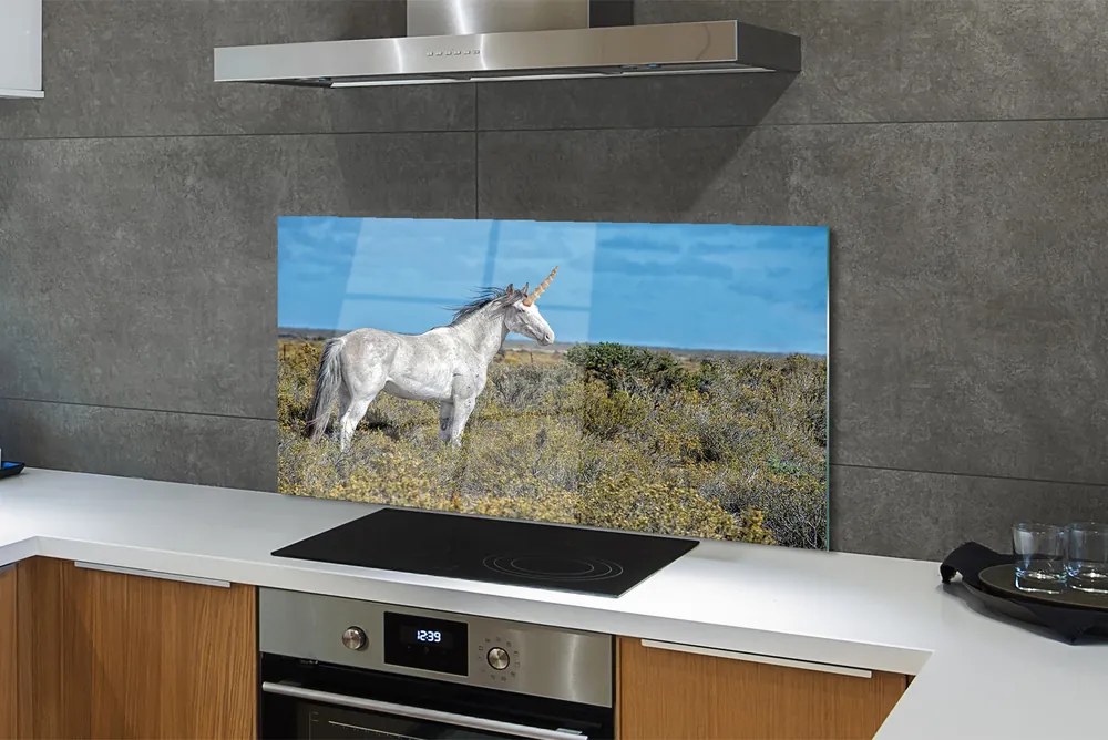 Szkło do Kuchni na Ścianę Jednorożec na Magicznej Polanie