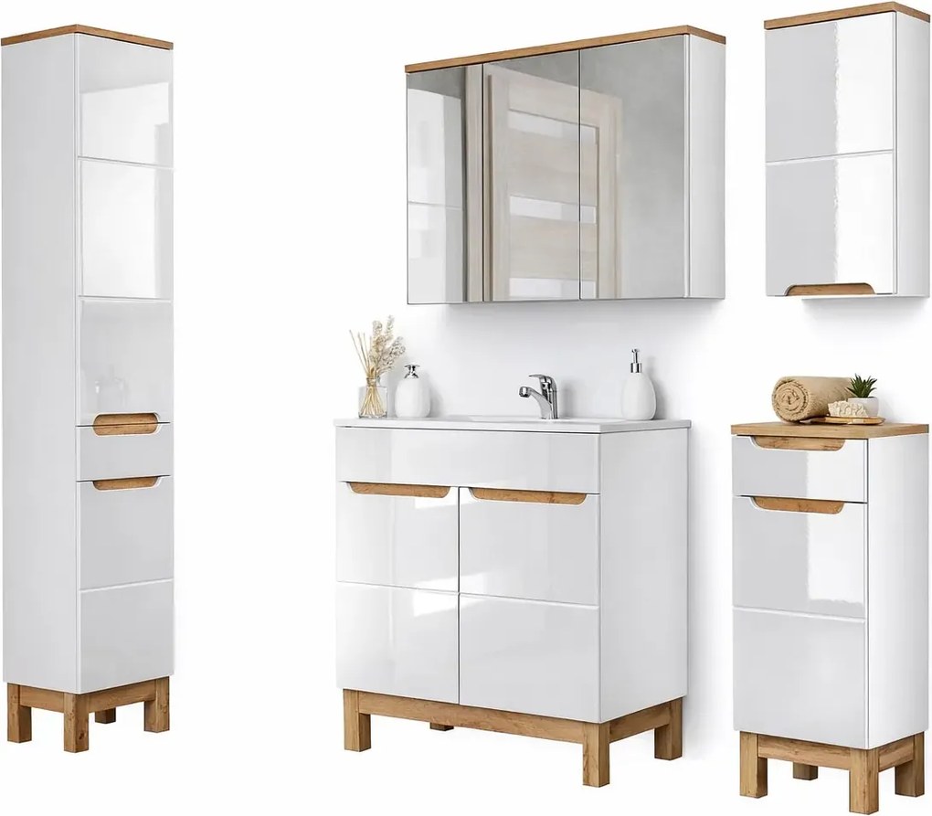 Zestaw mebli łazienkowych z umywalką 60 cm F4-K44