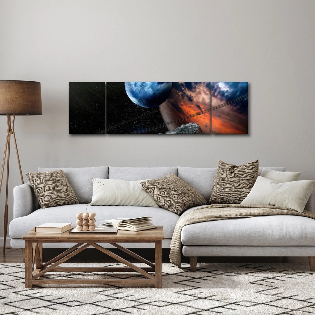 Obraz planety w kosmosie (170x50 cm)