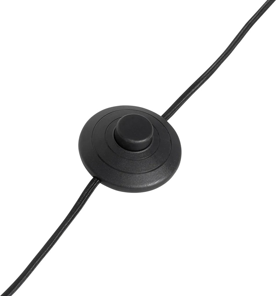 Lampa podłogowa Trójnóg z drewna orzechowego z czerwonym kloszem i złotym wnętrzem 50 cm - Tripod Classic