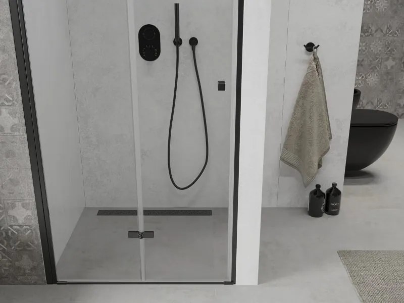 Mexen Lima drzwi prysznicowe składane 90 cm, transparent, czarne - 856-090-000-70-00