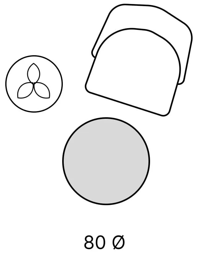 Beżowy okrągły dywan odpowiedni do prania ø 80 cm Simple Lines – Mila Home