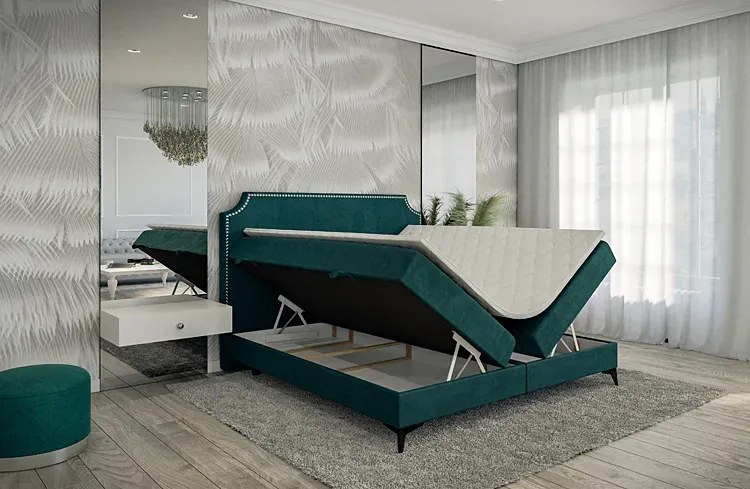 Pojedyncze łóżko boxspring 90x200 32 kolory M7-S14