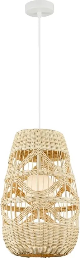 Duża rustykalna biała lampa wisząca - 4X K398 K2-S13