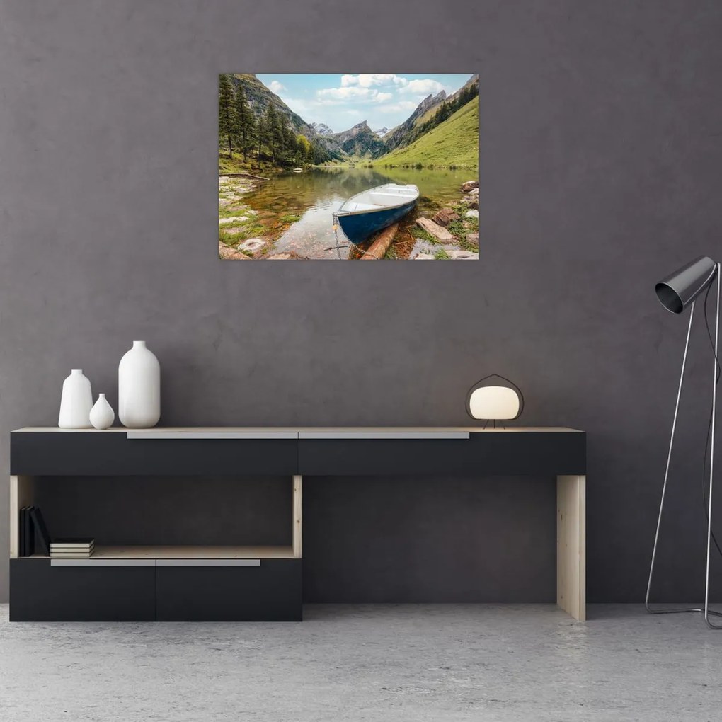 Obraz na szkle - Seealpsee, jezioro w Szwajcarii (70x50 cm)