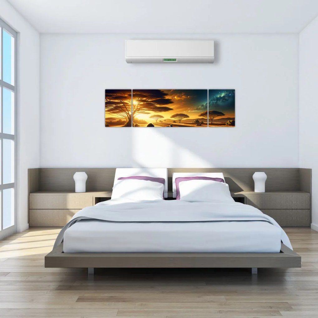 Obraz - Odpoczywające lwy (170x50 cm)