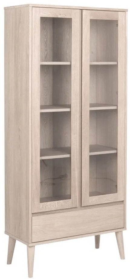 Naturalna witryna w dekorze dębu 80x178 cm Nagano – Actona