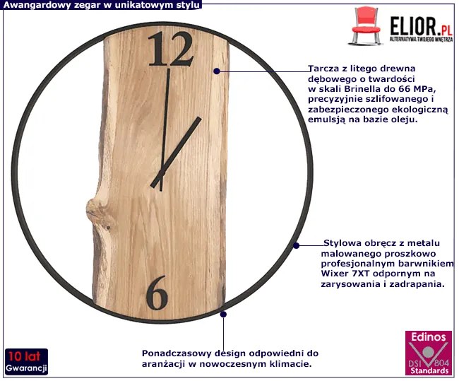 Loftowy zegar ścienny Z9-T12