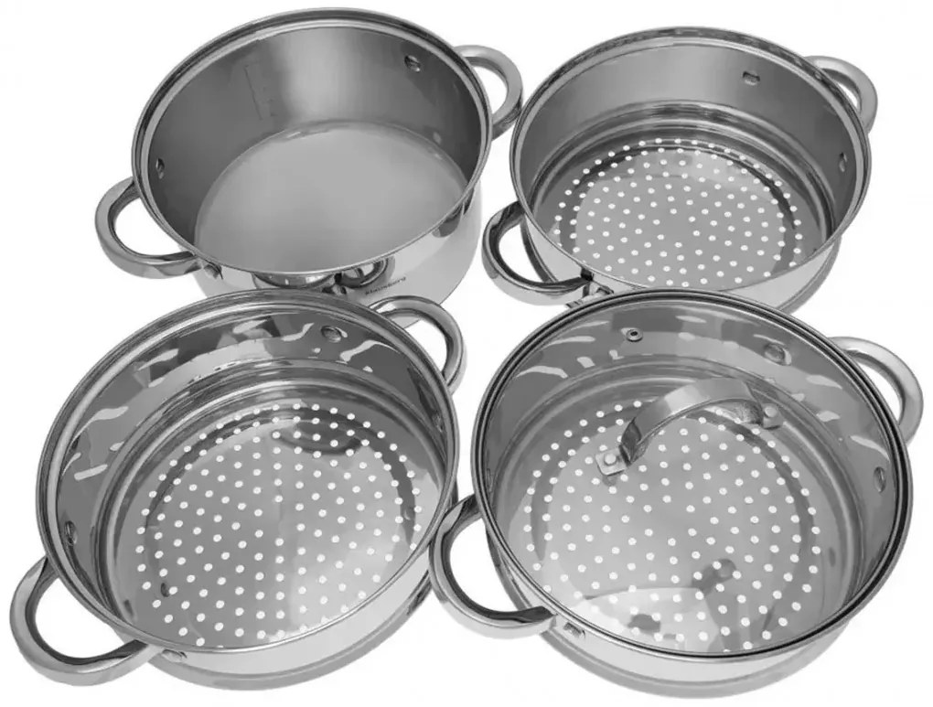 Garnki ze stali nierdzewnej do gotowania na parze 22cm A3-T30