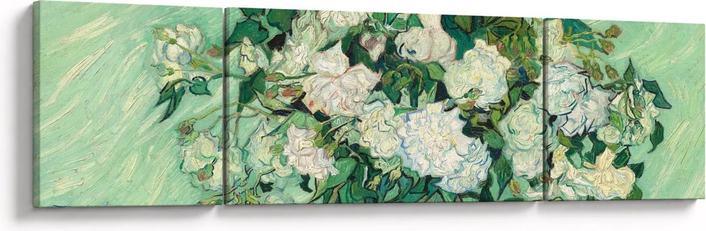 Obraz - Vincent van Gogh, Roses, reprodukcje (170x50 cm)