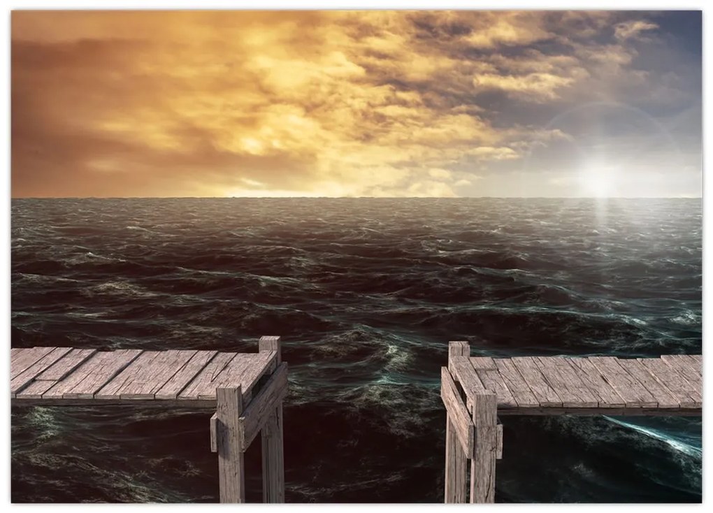 Obraz na szkle - morze (70x50 cm)