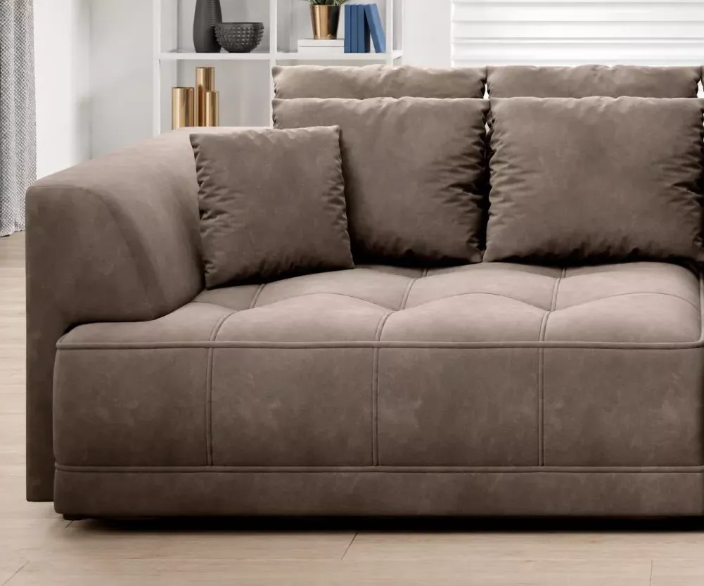 Sofa z elektrycznie wysuwanym siedziskiem Tiga - duża kanapa do pokoju gościnnego