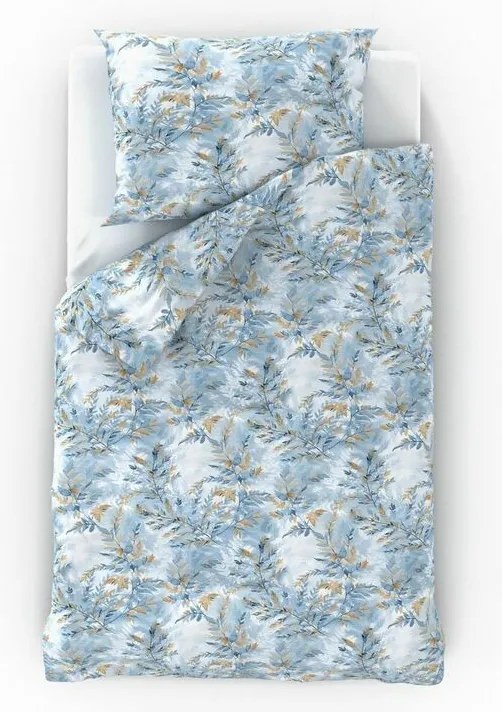 Kvalitex Bawełniana pościel Nordic Yves niebieski, 200 x 200 cm, 2 szt. 70 x 90 cm