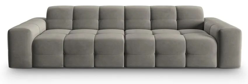 Szara aksamitna sofa 255 cm Kendal – Micadoni Home