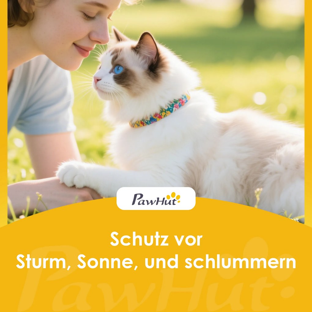 PawHut Domek dla kotów z drewna 2-poziomowa kryjówka z wodoodpornym, otwieranym dachem, boczną platformą, 101x72,5x81cm, Szary | Aosom PL