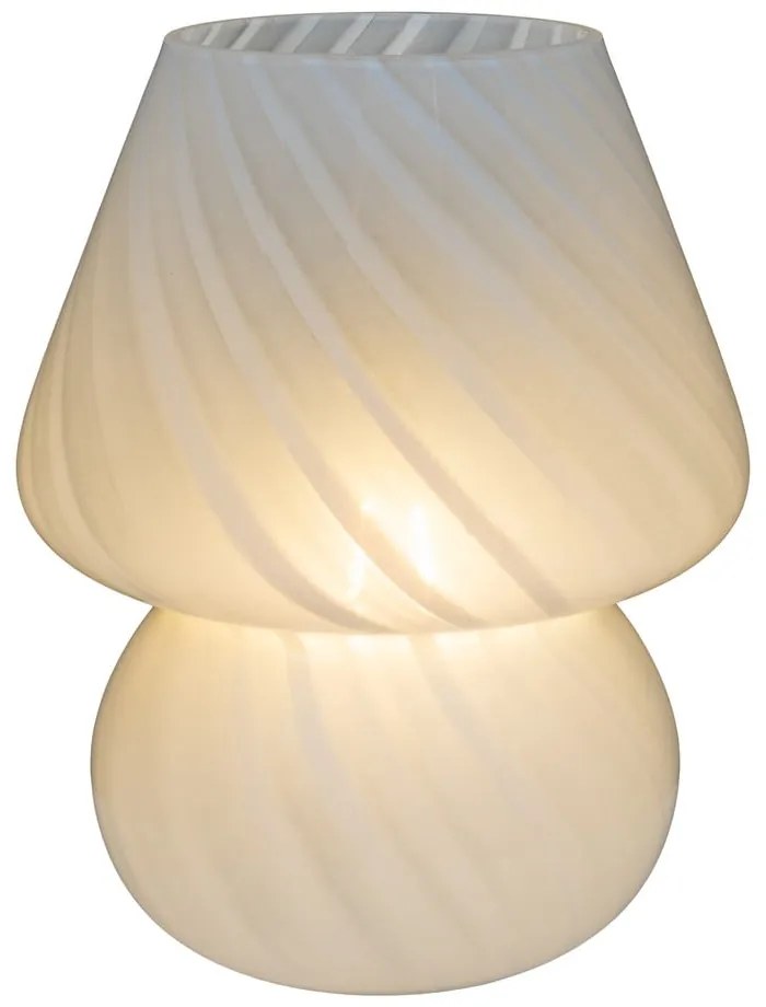 Biała lampa stołowa LED ze szklanym kloszem (wysokość 19,5 cm) Alton – House Nordic