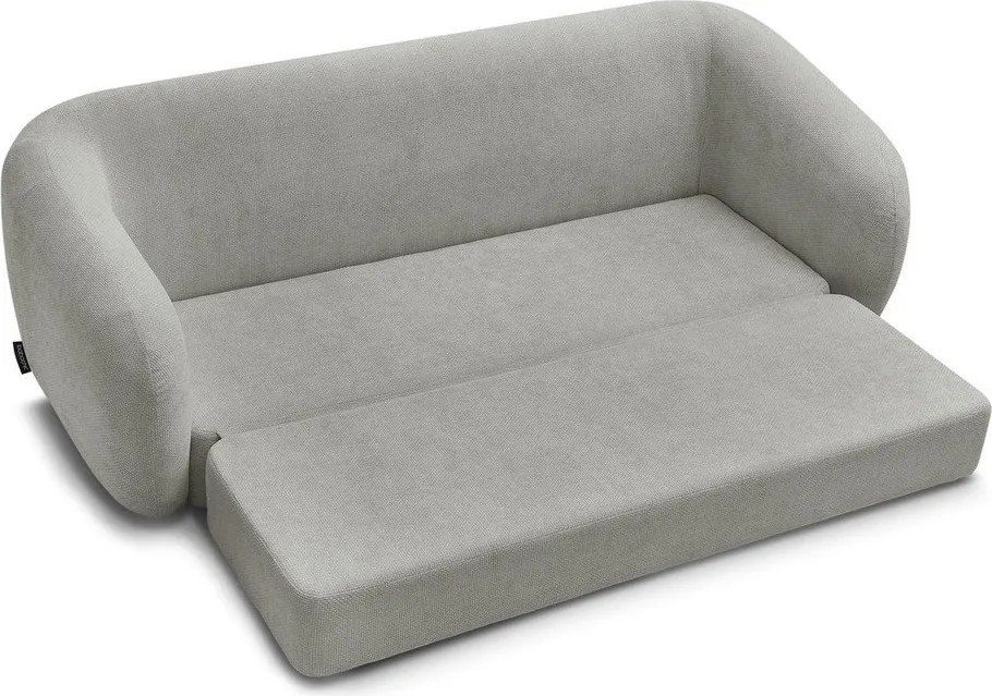 Jasnoszara rozkładana sofa z tkaniny szenilowej 228 cm Neyo – Bobochic Paris
