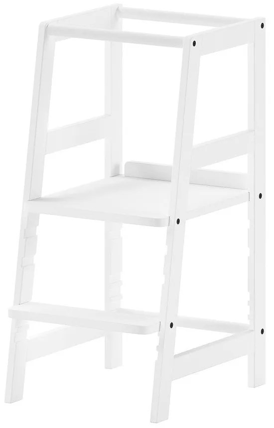 Biały pomocnik kuchenny dla dzieci z litego drewna bukowego Forrest – Vipack