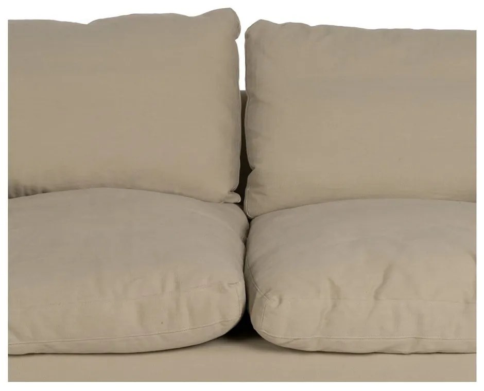 Beżowa lniana sofa 180 cm – Ixia